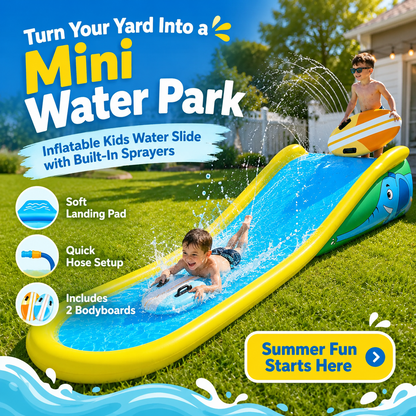 💦Water Park Inflatable Water Slide