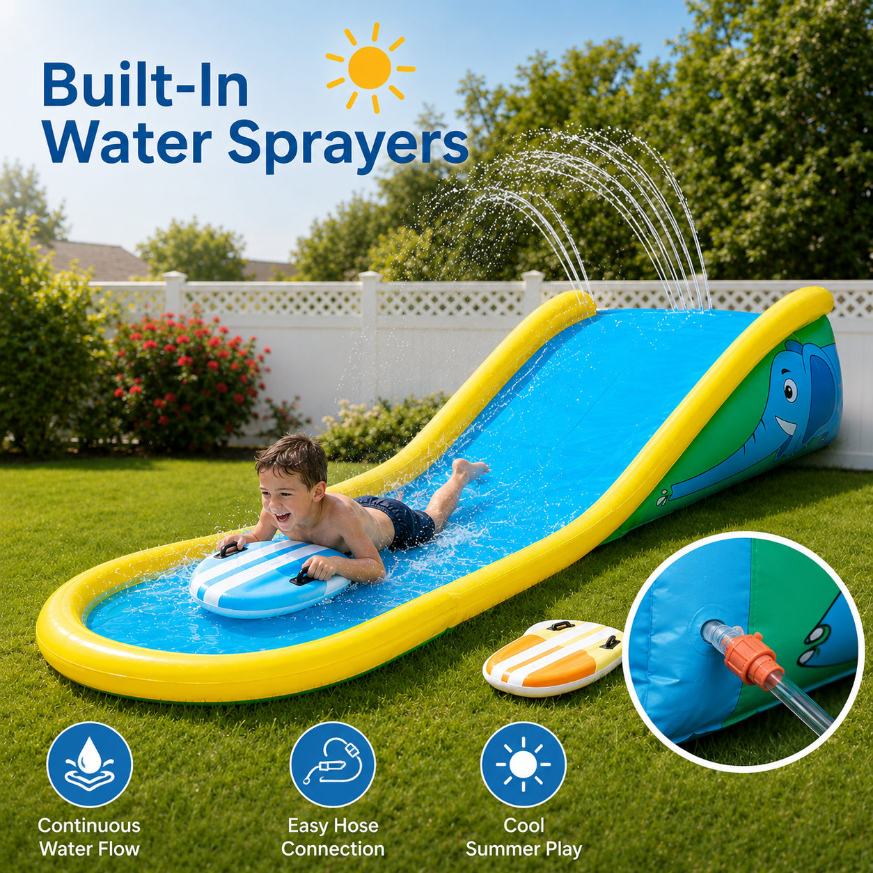 💦Water Park Inflatable Water Slide