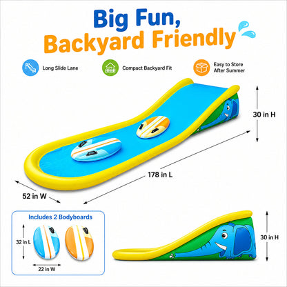 💦Water Park Inflatable Water Slide