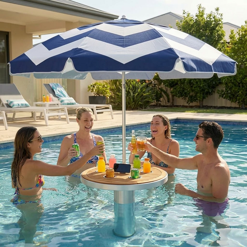 Portable Floating Pool Umbrella Table