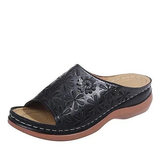 🔥Last Day 50% OFF!!!|Women's Leather Soft Footbed Sandals