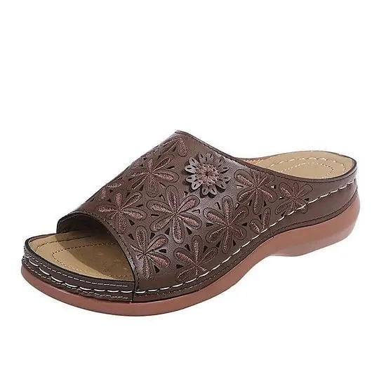 🔥Last Day 50% OFF!!!|Women's Leather Soft Footbed Sandals