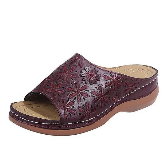 🔥Last Day 50% OFF!!!|Women's Leather Soft Footbed Sandals