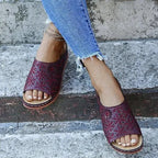 🔥Last Day 50% OFF!!!|Women's Leather Soft Footbed Sandals
